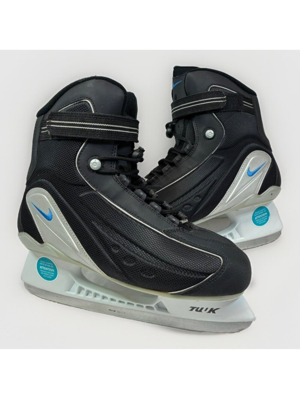 Nike VTG Flexposite N Dorfin Recreational Ice Skates Size 11 Black/Gray/White